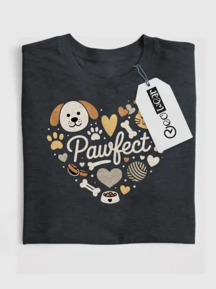 Pawfect Heart Dog Shirt – Cute Pet Lover Gift Tee for Cat & Dog Owners - Image 4