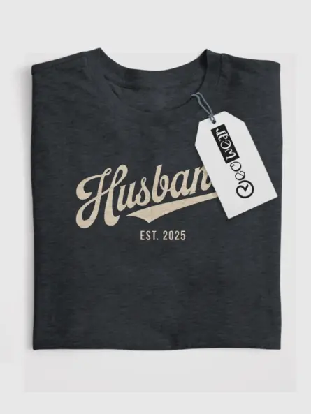 Hubby Est 2025 Shirt – Romantic Wedding Gift for New Husbands - Image 4