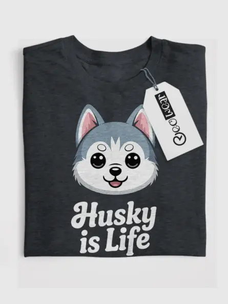 Kawaii Husky T-Shirt – Cute Chibi Dog Life Tee for Anime Fans - Image 4
