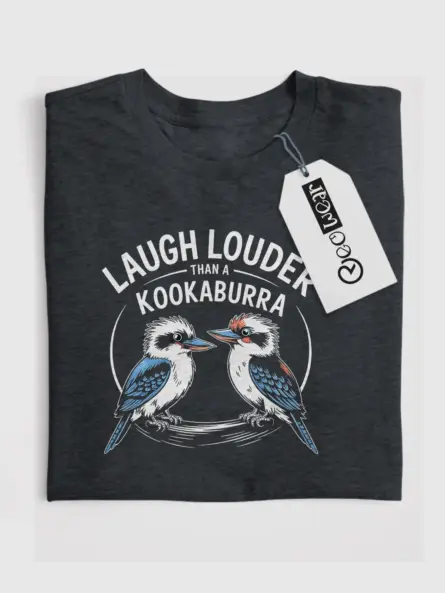 kookaburra graphic t-shirt for bird lovers