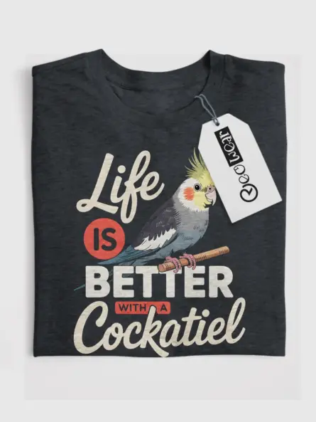 life is better with a cockatiel t-shirt
