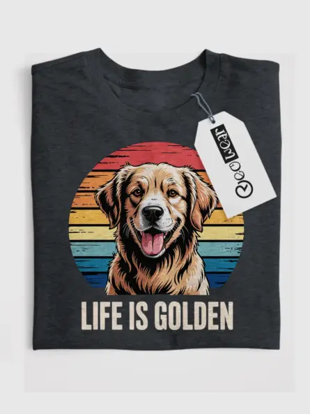 Life Is Golden Shirt – Retro Golden Retriever Tee for Dog Lovers - Image 4