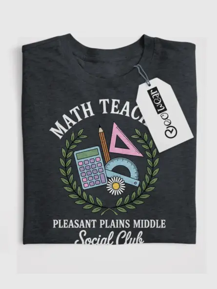 Math Teacher Shirt – Vintage Pastel Social Club Tee for Women - Image 4