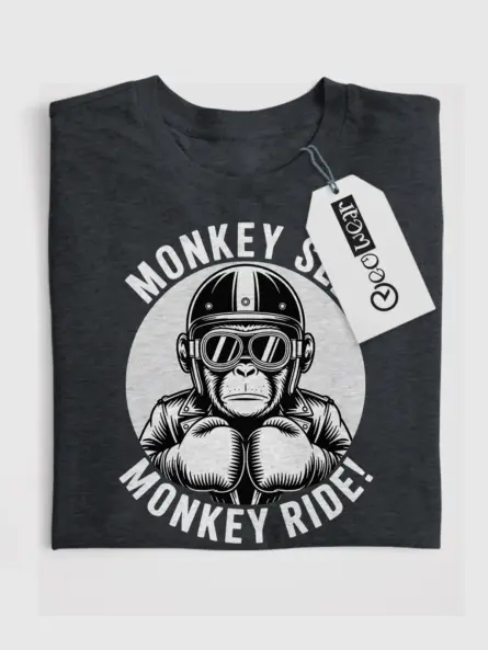 Powerful Monkey Biker T-Shirt – Ride Wild in Gritty Style - Image 4