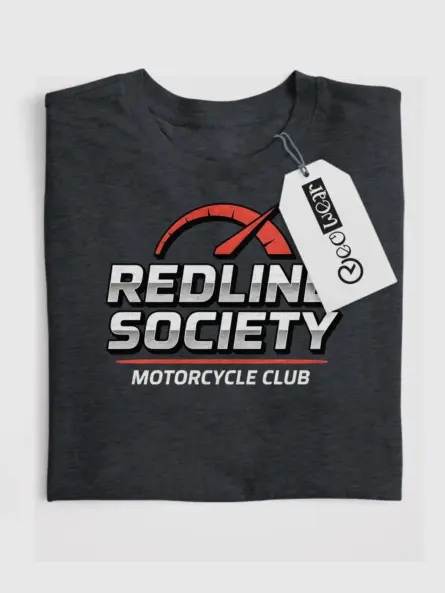 Motorcycle Club T Shirt – Bold Redline Racing Graphic Tee - Image 10