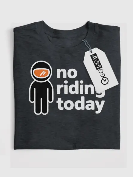 No Riding Today Motorcycle Humor T-Shirt – Minimalist Biker Gift Tee - Image 4