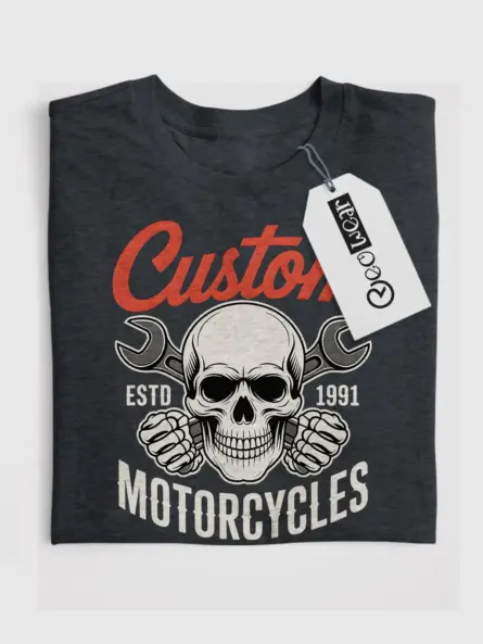 Bold Motorcycle Quote T-Shirt – Vintage Skull Wrench Garage Club Graphic - Image 4