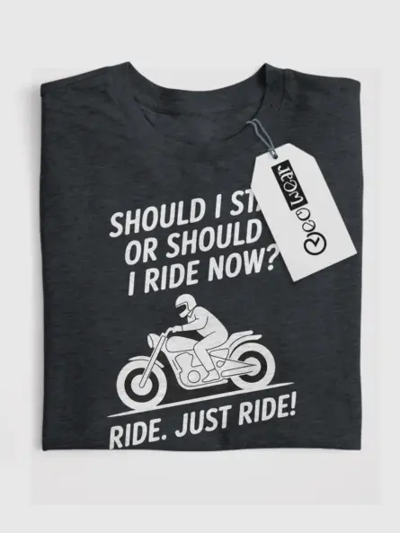 Minimalist Motorcycle Ride T-Shirt – Just Ride with Purpose - Image 4
