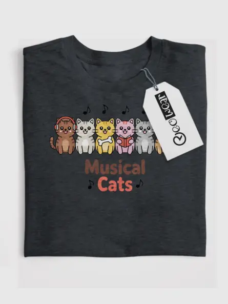 Adorable Musical Cats Music Cat T-Shirt for Pet & Band Lovers - Image 4