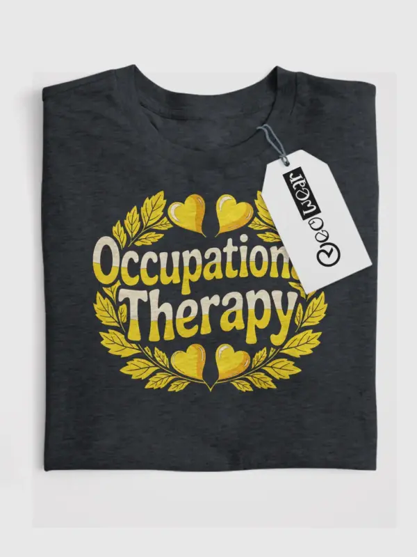 Dark Heather shirt flat lay – OT student graphic tee – occupational therapy student shirt