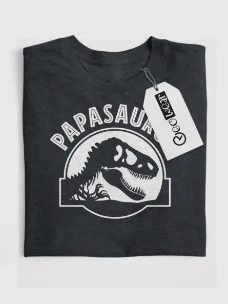 Papasaurus Dinosaur Dad T-Shirt – Funny Prehistoric Gift Tee - Image 4