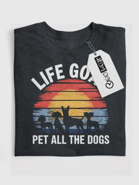Life Goal Pet All The Dogs T-Shirt - Image 4