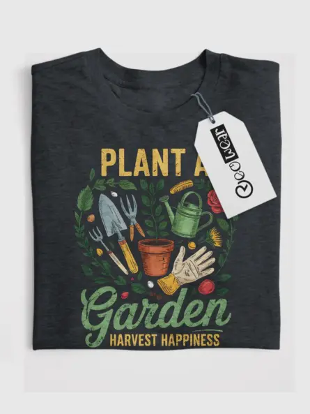 Charming Plant a Garden Harvest Happiness T-Shirt - Image 4