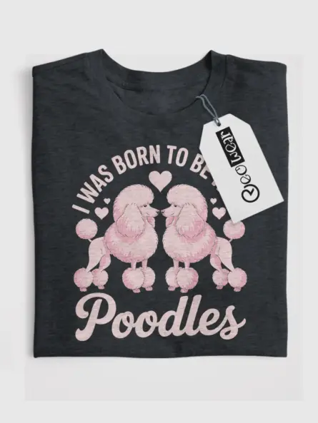 Poodle Lover T-Shirt – Elegant Watercolor Dog Mom Tee Gift - Image 10