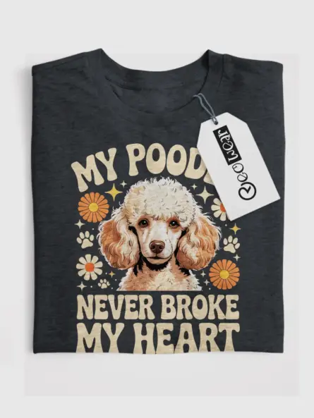 Poodle Never Broke My Heart Shirt – Vintage Groovy Dog Tee - Image 10