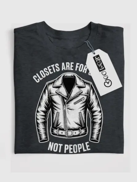 Bold Pride Statement Shirt – “Closets Are for Gear Not People” Tee - Image 4