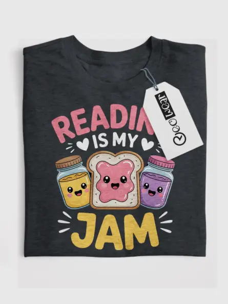Reading Is My Jam Shirt – Adorable Pun Tee for Book Lovers - Image 4