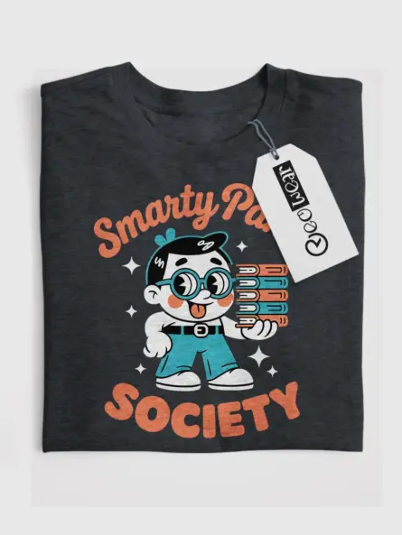 Retro Cartoon T Shirt – Smarty Pants Society Graphic Tee for Nerds - Image 4