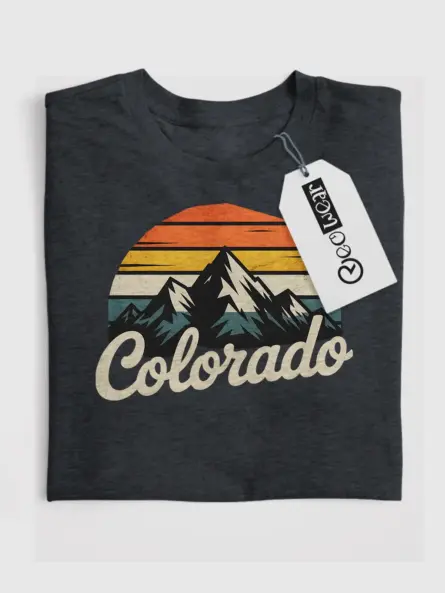 Retro Colorado Mountain T-Shirt for Outdoor Adventure Fans - Image 4