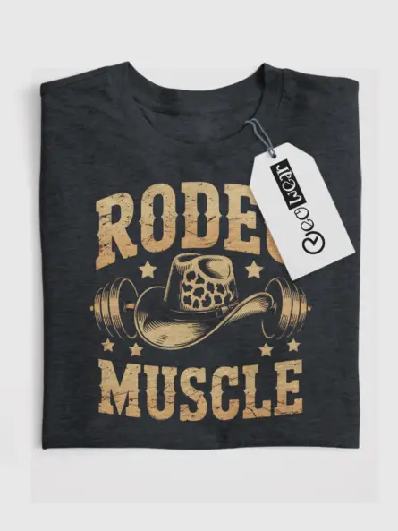 Rodeo Muscle T-Shirt – Vintage Western Cowboy Gym Shirt - Image 4