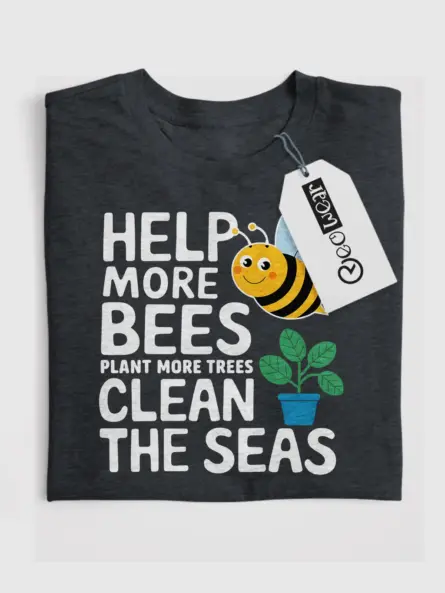 Help Save the Bees Shirt – Eco Friendly Tee for Nature Lovers - Image 4