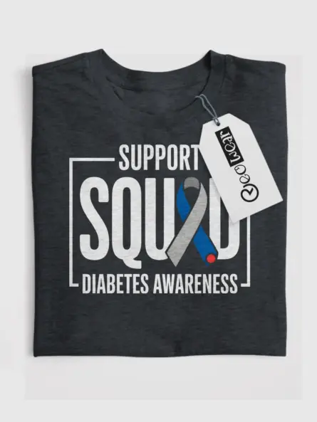 Support Squad Diabetes Shirt – Powerful Awareness Ribbon Tee - Image 7