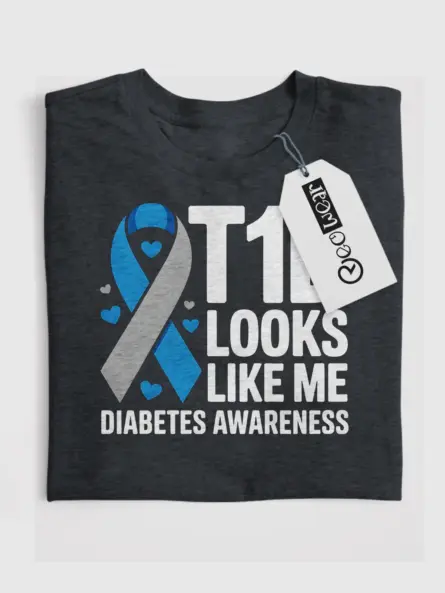 T1D Looks Like Me Shirt – Bold Diabetes Awareness Power Tee - Image 4