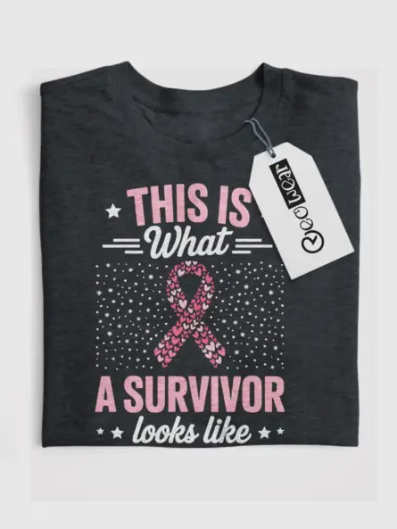 Empowering Breast Cancer Survivor Shirt – “This Is What a Survivor Looks Like” Tee - Image 5