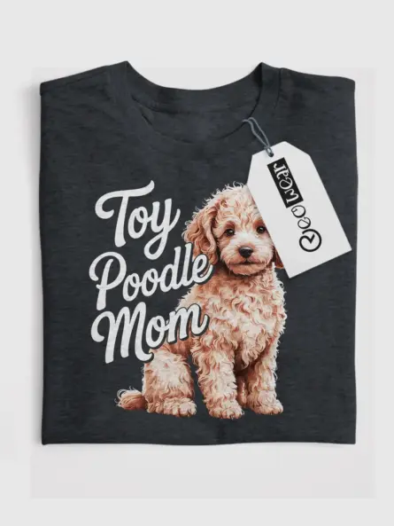 Toy Poodle Mom Shirt – Elegant Apricot Dog Lover Tee - Image 4