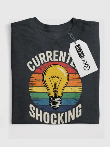 Vintage Electrician Light Bulb T-Shirt - Image 4