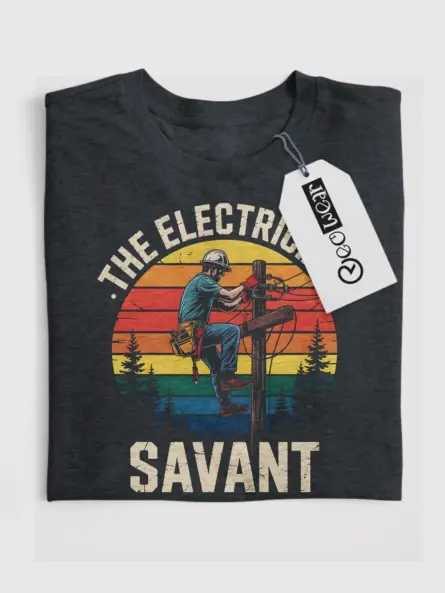 Vintage Electrician T-Shirt – The Electrician Savant Tee - Image 4