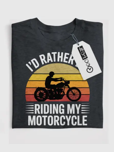 Vintage Motorcycle T-Shirt – Retro Sunset Rider Graphic Tee - Image 4