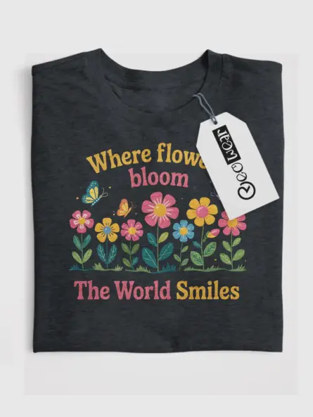 Uplifting Positive Floral Quote T-Shirt - Image 4