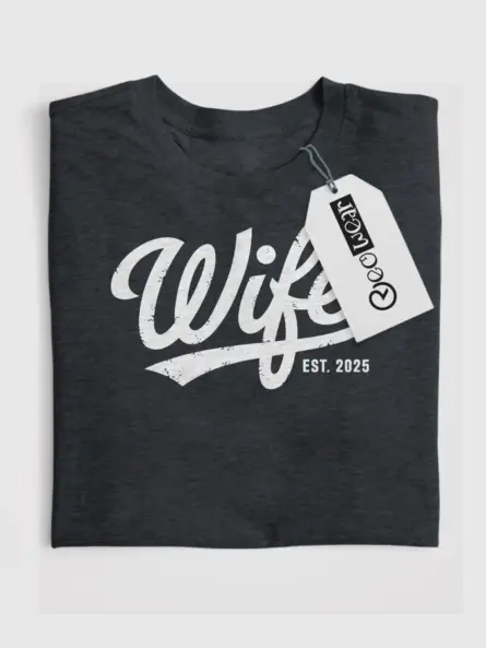 Wife Est 2025 T-Shirt – Vintage Bridal Shower Gift Tee - Image 4
