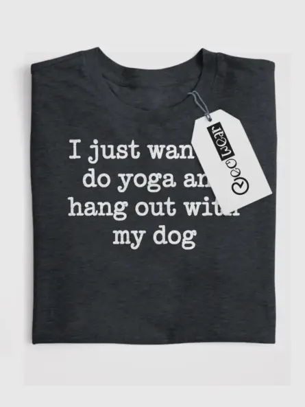 Yoga Dog T-Shirt – Cozy Minimalist Tee for Pet Lovers & Introverts - Image 4