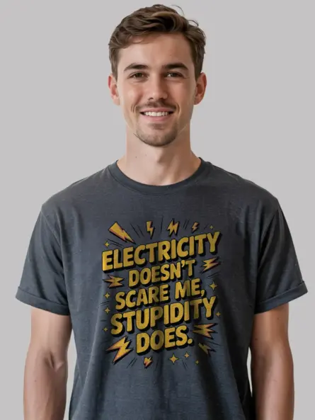 funny electrician quote t-shirt