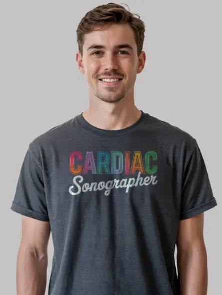 Vibrant Cardiac Sonographer T-Shirt for Echo Techs - Image 3