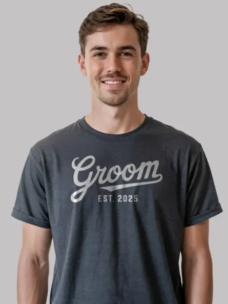 Groom Est Shirt – Vintage Wedding Tee for Bachelor Parties 2025 - Image 9