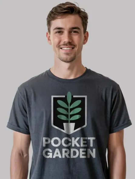 minimalist plant pocket t-shirt