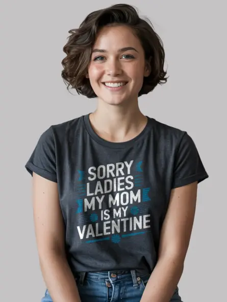 Cute & Funny "My Mom Is My Valentine" Shirt – Perfect School Party Tee - Image 3