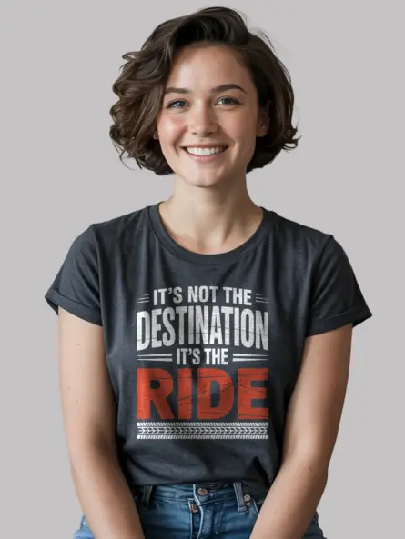 Bold Off Road T Shirt – “It’s Not the Destination It’s the Ride” Motivational Quote - Image 6