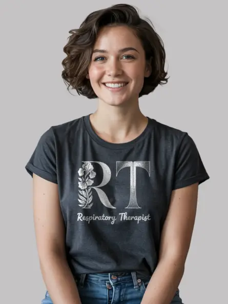 Dark Heather respiratory therapist t-shirt