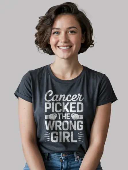 Cancer Picked the Wrong Girl Shirt – Bold Survivor Fighter Tee - Image 5