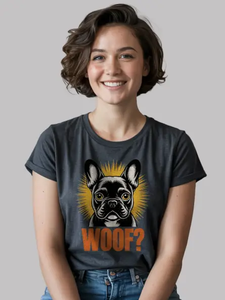 French Bulldog Graphic T-Shirt – Bold Modern Woof Design - Image 6