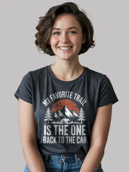 Hilarious Funny Hiking Trail Shirt – Vintage Nature Tee - Image 6