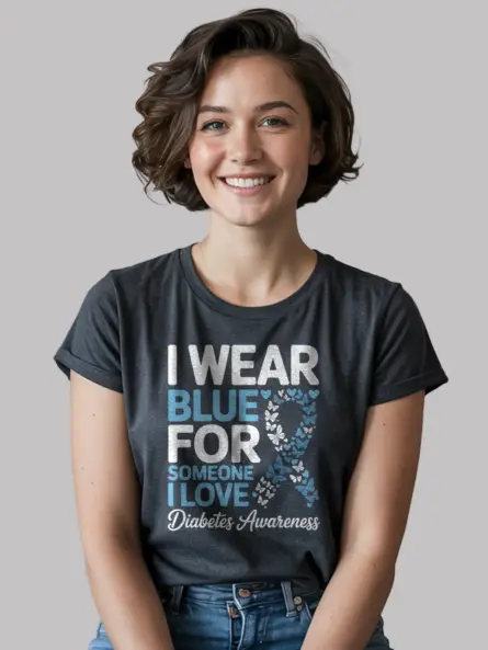Blue Ribbon Diabetes Shirt – Support Someone You Love Today - Image 6