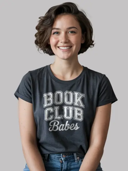 Book Club Babes T-Shirt – Retro Collegiate Tee for Readers - Image 6