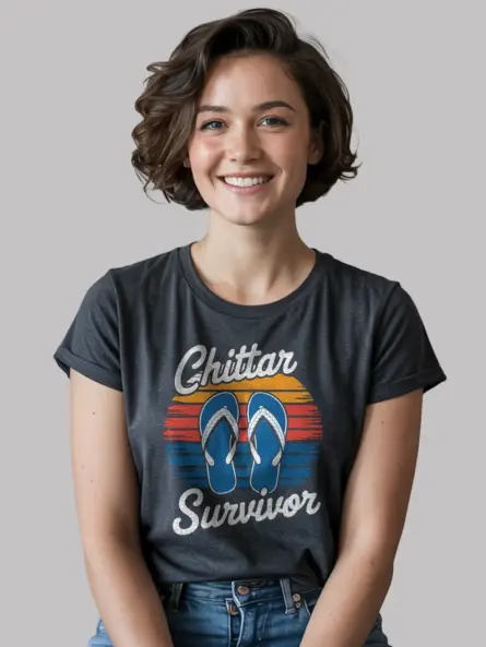 Chittar Survivor Shirt – Hilarious Desi Meme Graphic Tee - Image 3