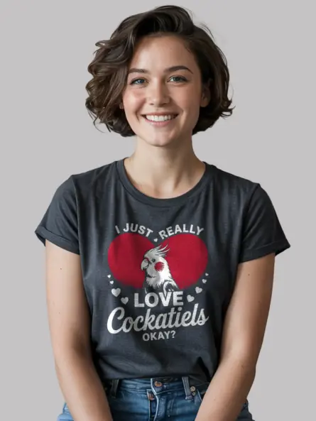 Funny Cockatiel Lover T-Shirt – Cute Bird Graphic Tee for Pet Owners - Image 6