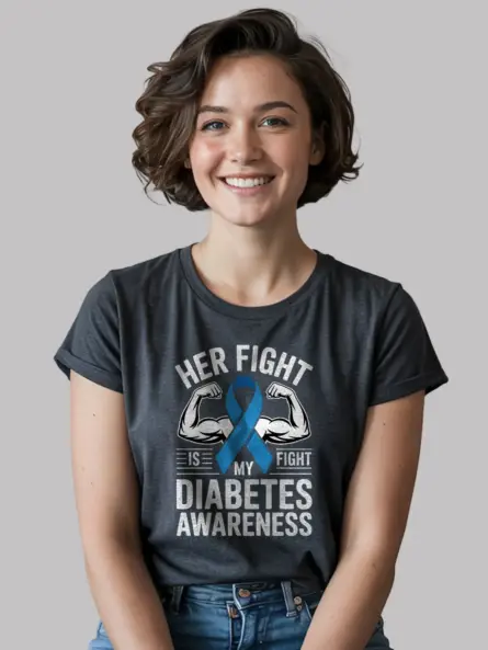 Her Fight Is My Fight – Diabetes Support Shirt for Family - Image 9